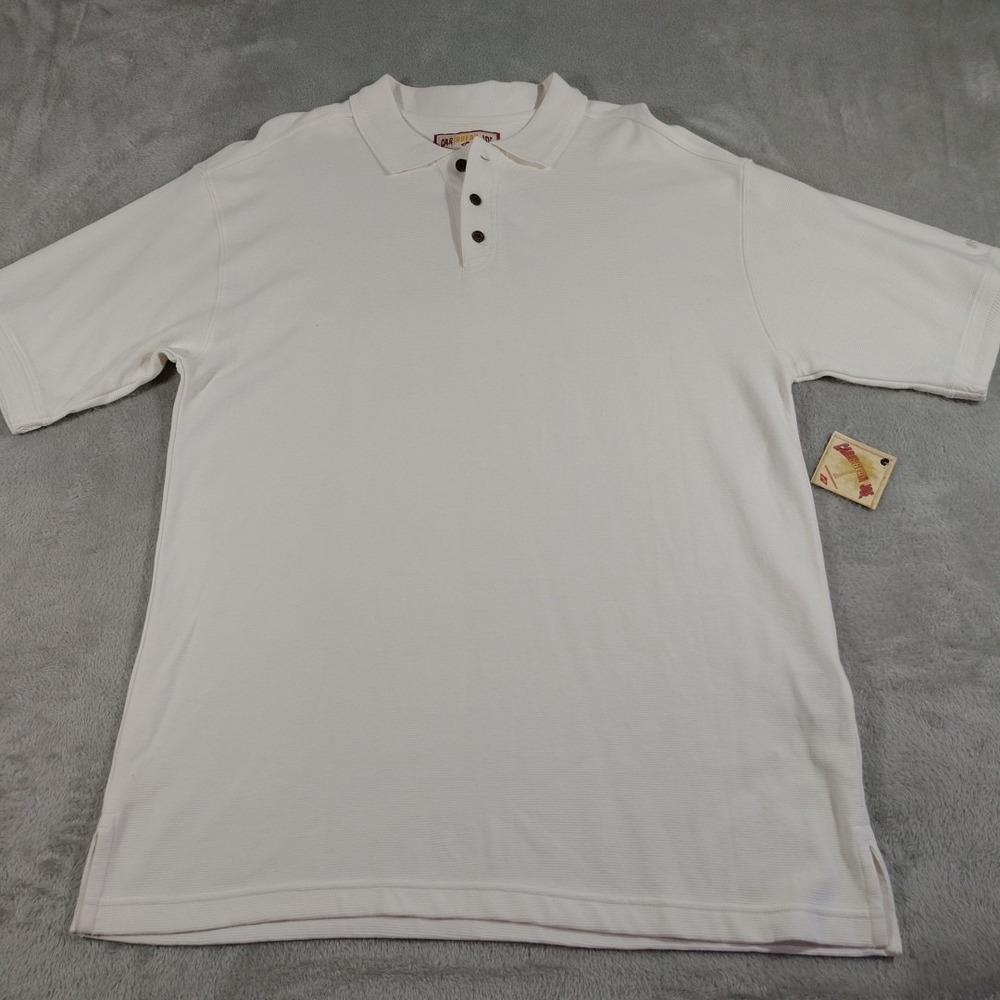 Caribbean Joe Golf Shirt Men M White Polo Activity Outdoor‎ Comfort Activity